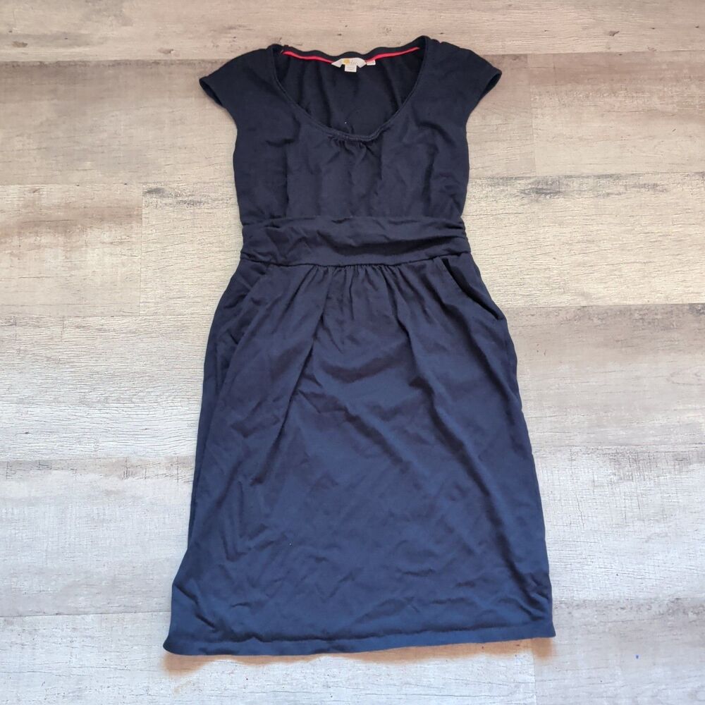 Boden Women's Navy Blue Modal Blend Cap Sleeve Jersey Dress Size US 4R / UK 8